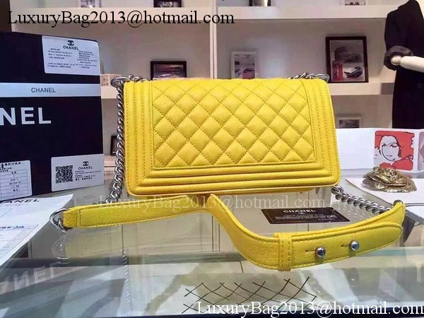 Chanel Boy Flap Shoulder Bags Deer Skin Leather A67086 Yellow Chanel Boy Flap Shoulder Bags Deer Skin Leather A67086 Yellow
