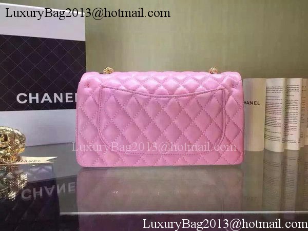 Chanel 2.55 Series Flap Bag Black Sheepskin Leather A5016 Pink Chanel 2.55 Series Flap Bag Black Sheepskin Leather A5016 Pink