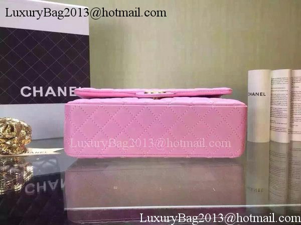 Chanel 2.55 Series Flap Bag Black Sheepskin Leather A5016 Pink Chanel 2.55 Series Flap Bag Black Sheepskin Leather A5016 Pink