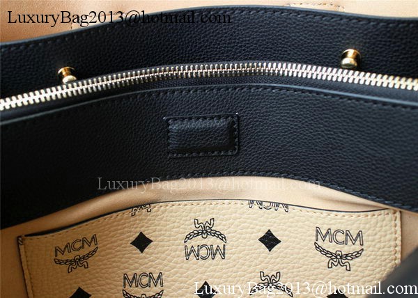 MCM Milla Tote Bag Calfskin Leather MCM1180 Black MCM Milla Tote Bag Calfskin Leather MCM1180 Black