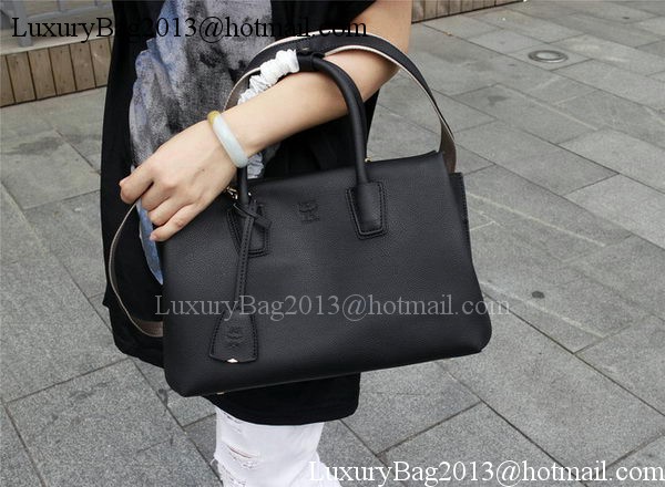MCM Milla Tote Bag Calfskin Leather MCM1180 Black MCM Milla Tote Bag Calfskin Leather MCM1180 Black