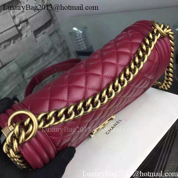 Chanel Boy Flap Shoulder Bags Sheepskin Leather A67086 Burgundy Chanel Boy Flap Shoulder Bags Sheepskin Leather A67086 Burgundy