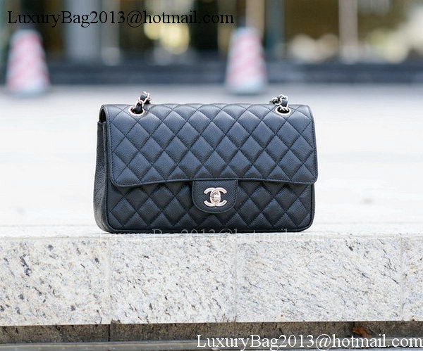 Chanel 2.55 Series Flap Bag Black Cannage Pattern A1112 Silver Chanel 2.55 Series Flap Bag Black Cannage Pattern A1112 Silver