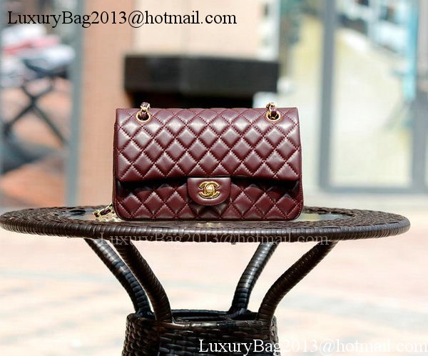 Chanel 2.55 Series Flap Bag Burgundy Sheepskin Leather A37586 Gold Chanel 2.55 Series Flap Bag Burgundy Sheepskin Leather A37586 Gold