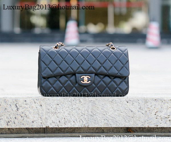 Chanel Classic Flap Bag Black Sheepskin Leather A1113 Gold Chanel Classic Flap Bag Black Sheepskin Leather A1113 Gold