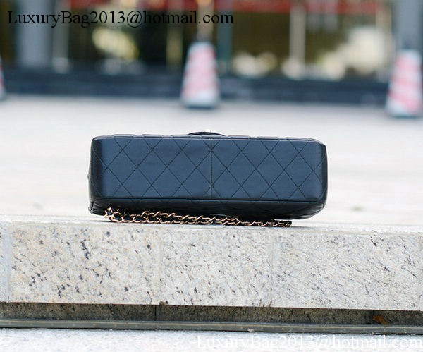 Chanel Classic Flap Bag Black Sheepskin Leather A1113 Gold Chanel Classic Flap Bag Black Sheepskin Leather A1113 Gold