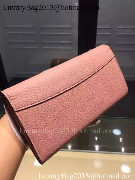 Louis Vuitton Litchi Leather LOUISE WALLET M60766 Pink Louis Vuitton Litchi Leather LOUISE WALLET M60766 Pink
