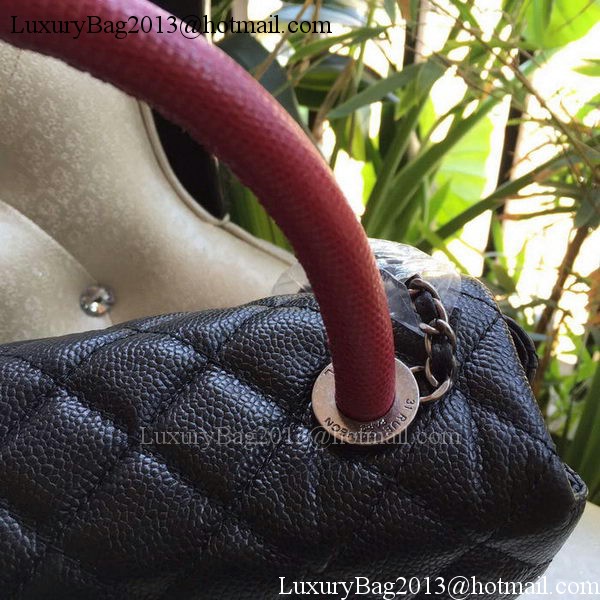 Chanel Classic Top Handle Bag Original Cannage Pattern A95169 Black&Red Chanel Classic Top Handle Bag Original Cannage Pattern A95169 Black&Red