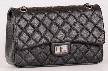 Chanel Jumbo Classic Flap Bag Black Calfskin Leather A28668 Silver Chanel Jumbo Classic Flap Bag Black Calfskin Leather A28668 Silver