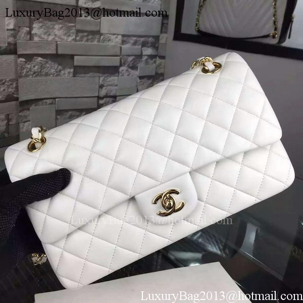 Chanel 2.55 Series Flap Bag Lambskin Leather A5024 White Chanel 2.55 Series Flap Bag Lambskin Leather A5024 White