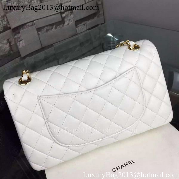 Chanel 2.55 Series Flap Bag Lambskin Leather A5024 White Chanel 2.55 Series Flap Bag Lambskin Leather A5024 White
