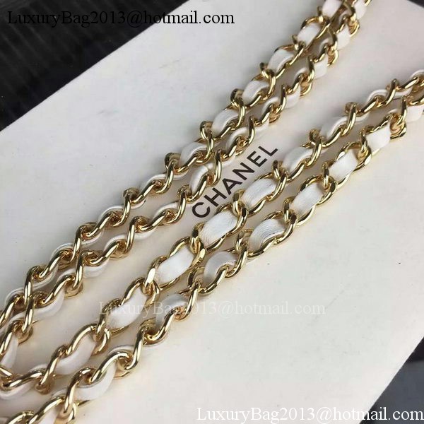 Chanel 2.55 Series Flap Bag Lambskin Leather A5024 White Chanel 2.55 Series Flap Bag Lambskin Leather A5024 White