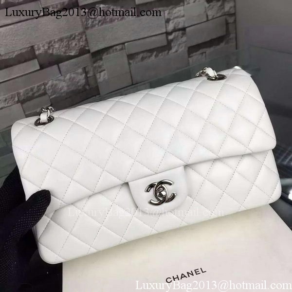 Chanel 2.55 Series Flap Bag Lambskin Leather A5024 White Chanel 2.55 Series Flap Bag Lambskin Leather A5024 White