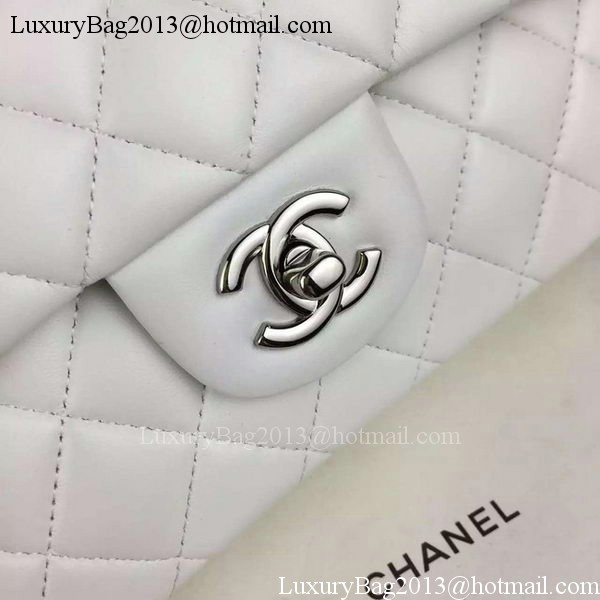 Chanel 2.55 Series Flap Bag Lambskin Leather A5024 White Chanel 2.55 Series Flap Bag Lambskin Leather A5024 White