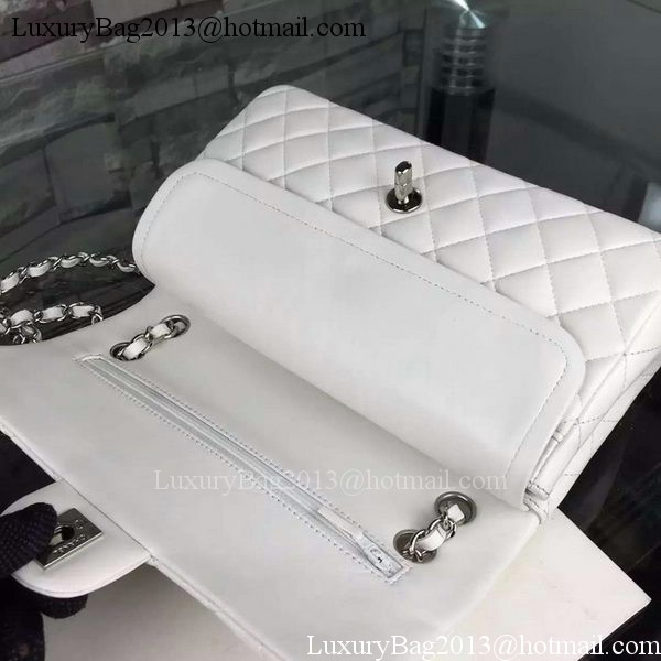 Chanel 2.55 Series Flap Bag Lambskin Leather A5024 White Chanel 2.55 Series Flap Bag Lambskin Leather A5024 White