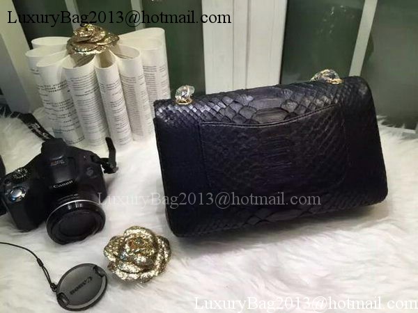 Chanel 2.55 Series Flap Bags Original Snake Leather A1112SA Black Chanel 2.55 Series Flap Bags Original Snake Leather A1112SA Black