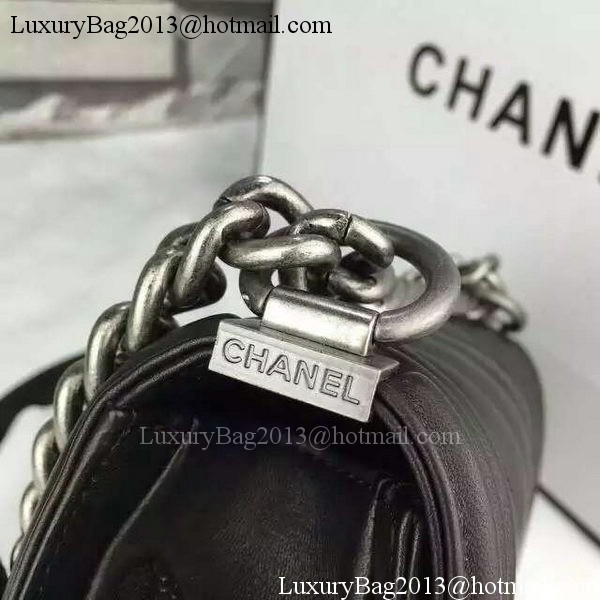 Boy Chanel mini Flap Bag Original Chevron Sheepskin Leather A5707 Black Boy Chanel mini Flap Bag Original Chevron Sheepskin Leather A5707 Black
