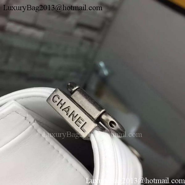 Boy Chanel mini Flap Bag Original Chevron Sheepskin Leather A5707 White Boy Chanel mini Flap Bag Original Chevron Sheepskin Leather A5707 White