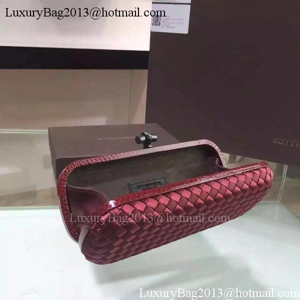 Bottega Veneta STRETCH Knot Sheepskin Leather Clutch BV8651 Burgundy Bottega Veneta STRETCH Knot Sheepskin Leather Clutch BV8651 Burgundy