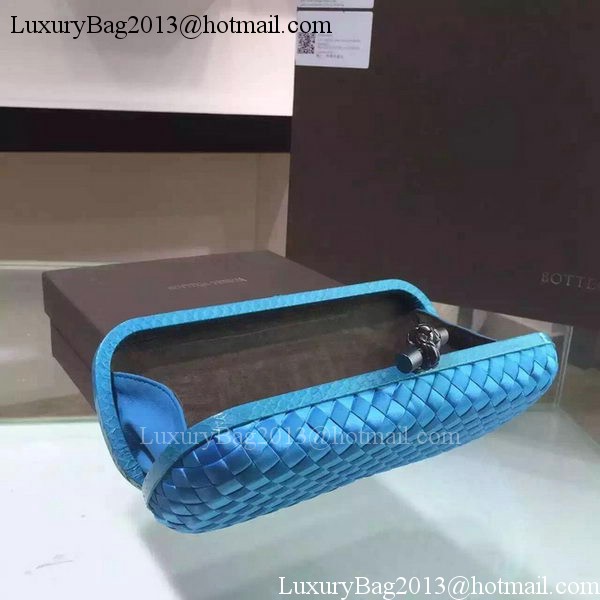 Bottega Veneta STRETCH Knot Sheepskin Leather Clutch BV8651 Light Blue Bottega Veneta STRETCH Knot Sheepskin Leather Clutch BV8651 Light Blue