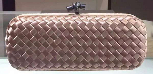 Bottega Veneta STRETCH Knot Sheepskin Leather Clutch BV8651 Light Gold