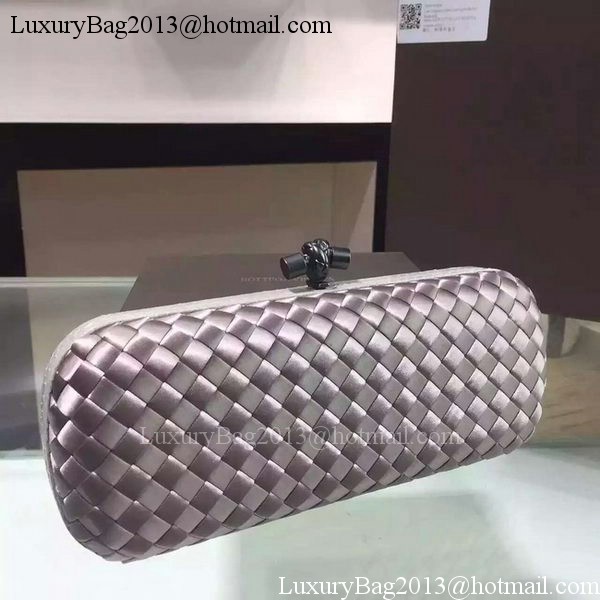 Bottega Veneta STRETCH Knot Sheepskin Leather Clutch BV8651 Silver Bottega Veneta STRETCH Knot Sheepskin Leather Clutch BV8651 Silver