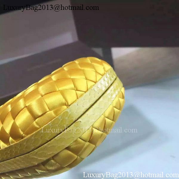 Bottega Veneta STRETCH Knot Sheepskin Leather Clutch BV8651 Yellow Bottega Veneta STRETCH Knot Sheepskin Leather Clutch BV8651 Yellow