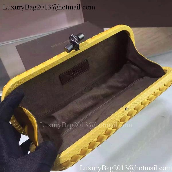 Bottega Veneta STRETCH Knot Sheepskin Leather Clutch BV8651 Yellow Bottega Veneta STRETCH Knot Sheepskin Leather Clutch BV8651 Yellow