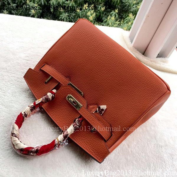 Hermes Birkin 30CM Tote Bags Orange Calfskin Leather BK30 Gold Hermes Birkin 30CM Tote Bags Orange Calfskin Leather BK30 Gold