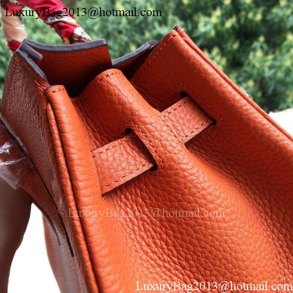 Hermes Birkin 30CM Tote Bags Orange Calfskin Leather BK30 Gold Hermes Birkin 30CM Tote Bags Orange Calfskin Leather BK30 Gold