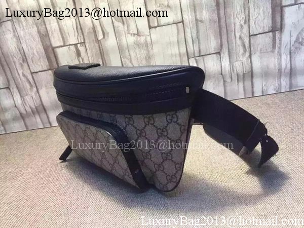 GUCCI GG Supreme Belt Bag 406372 Black GUCCI GG Supreme Belt Bag 406372 Black