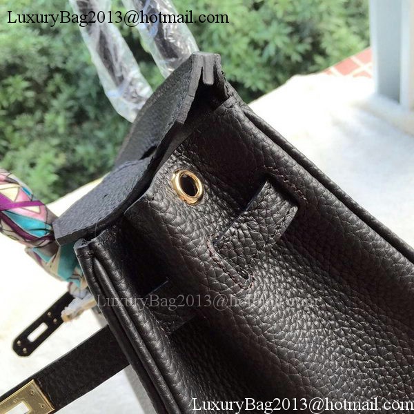 Hermes Birkin 25CM Tote Bag Litchi Leather H25T Black Hermes Birkin 25CM Tote Bag Litchi Leather H25T Black