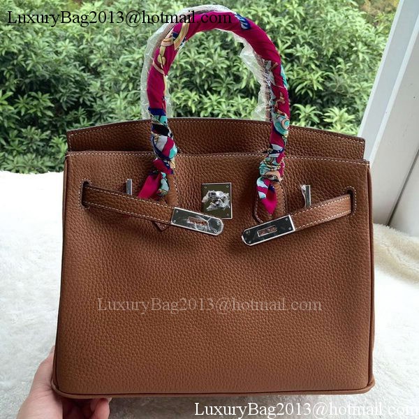Hermes Birkin 30CM Tote Bags Brown Calfskin Leather BK30 Silver Hermes Birkin 30CM Tote Bags Brown Calfskin Leather BK30 Silver