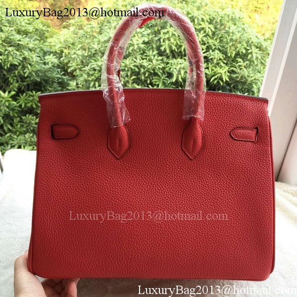 Hermes Birkin 35CM Tote Bag Red Litchi Leather BK35 Gold Hermes Birkin 35CM Tote Bag Red Litchi Leather BK35 Gold
