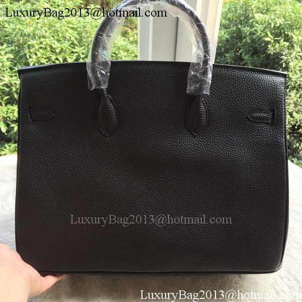 Hermes Birkin 40CM Bag Black Litchi Leather BK40 Silver Hermes Birkin 40CM Bag Black Litchi Leather BK40 Silver