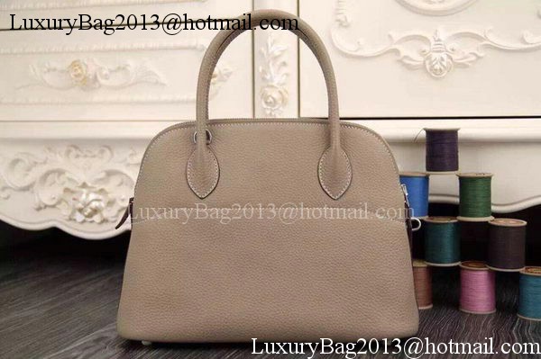 Hermes Bolide 37CM Calfskin Leather Tote Bag B1004 Light Grey Hermes Bolide 37CM Calfskin Leather Tote Bag B1004 Light Grey