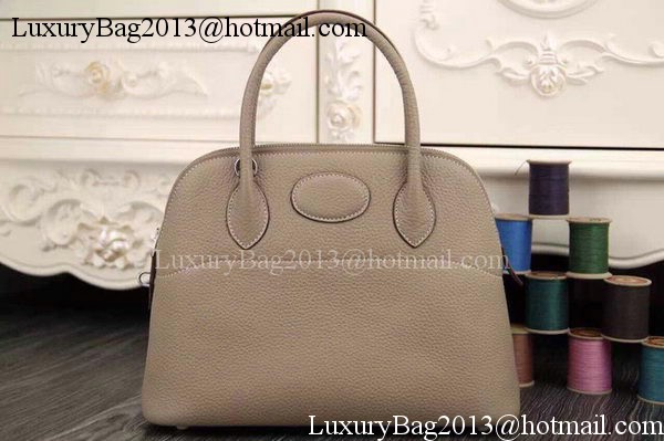 Hermes Bolide 37CM Calfskin Leather Tote Bag B1004 Light Grey Hermes Bolide 37CM Calfskin Leather Tote Bag B1004 Light Grey