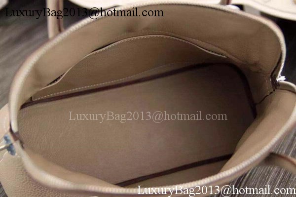 Hermes Bolide 37CM Calfskin Leather Tote Bag B1004 Light Grey Hermes Bolide 37CM Calfskin Leather Tote Bag B1004 Light Grey
