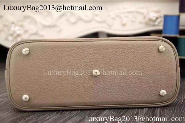 Hermes Bolide 37CM Calfskin Leather Tote Bag B1004 Light Grey Hermes Bolide 37CM Calfskin Leather Tote Bag B1004 Light Grey