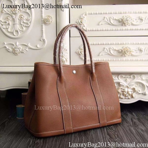 Hermes Garden Party 36cm 30cm Tote Bag Original Leather Brown Hermes Garden Party 36cm 30cm Tote Bag Original Leather Brown