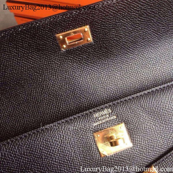 Hermes Kelly 31cm Clutch Epsom Leather KL31 Black Hermes Kelly 31cm Clutch Epsom Leather KL31 Black