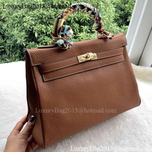 Hermes Kelly 32cm Shoulder Bag Brown Calfskin Leather K32CL Gold Hermes Kelly 32cm Shoulder Bag Brown Calfskin Leather K32CL Gold