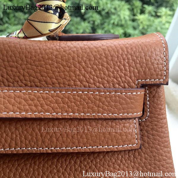 Hermes Kelly 32cm Shoulder Bag Brown Calfskin Leather K32CL Gold Hermes Kelly 32cm Shoulder Bag Brown Calfskin Leather K32CL Gold