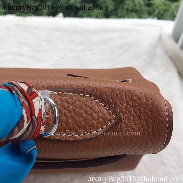 Hermes Kelly 32cm Shoulder Bag Brown Calfskin Leather K32CL Silver Hermes Kelly 32cm Shoulder Bag Brown Calfskin Leather K32CL Silver