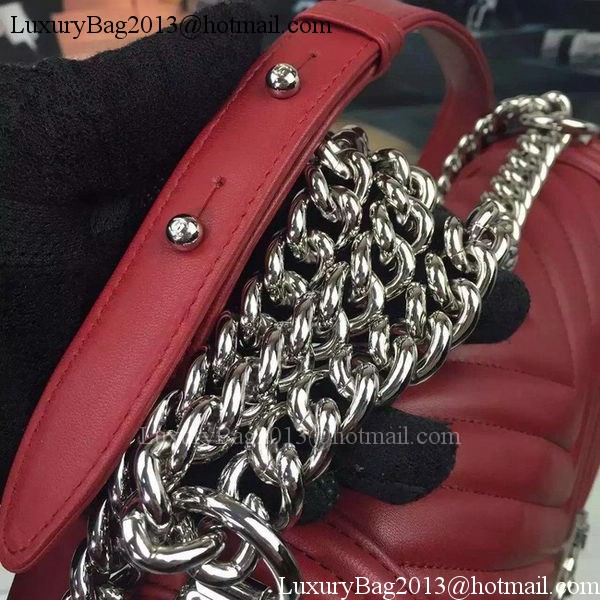 Boy Chanel Flap Bag Original Chevron Nubuck Leather A5708 Burgundy Boy Chanel Flap Bag Original Chevron Nubuck Leather A5708 Burgundy