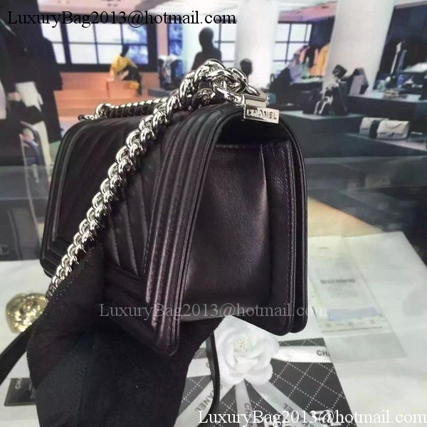 Boy Chanel mini Flap Bag Original Chevron Nubuck Leather A5707 Black Boy Chanel mini Flap Bag Original Chevron Nubuck Leather A5707 Black