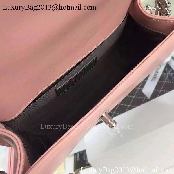 Boy Chanel mini Flap Bag Original Chevron Nubuck Leather A5707 Pink Boy Chanel mini Flap Bag Original Chevron Nubuck Leather A5707 Pink