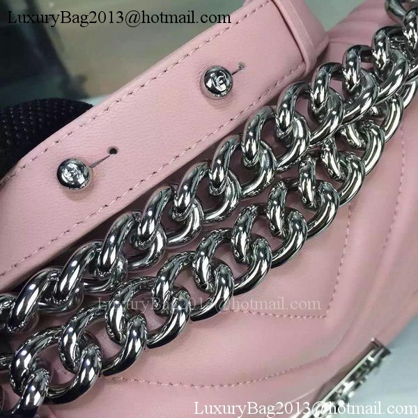 Boy Chanel mini Flap Bag Original Chevron Nubuck Leather A5707 Pink Boy Chanel mini Flap Bag Original Chevron Nubuck Leather A5707 Pink