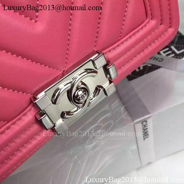 Boy Chanel mini Flap Bag Original Chevron Nubuck Leather A5707 Rose Boy Chanel mini Flap Bag Original Chevron Nubuck Leather A5707 Rose