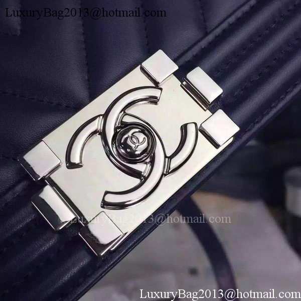 Boy Chanel mini Flap Bag Original Chevron Nubuck Leather A5707 Royal Boy Chanel mini Flap Bag Original Chevron Nubuck Leather A5707 Royal